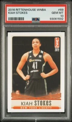 2016 Rittenhouse WNBA PSA 10 Kiah Stokes New York Liberty Las Vegas Aces UCONN  - Image 1 of 2