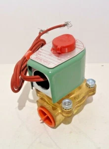 3/4" Asco Redhat 8030B43 Solenoid Valve, 2 Way, Air, Gas, Water 120/60 16.7W - Picture 1 of 3