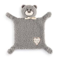 Loved  Grey 13 x 9.5 Inch Polyester Children's Plush Activity Blankie Bear