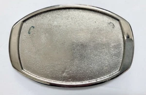 Designer Belt Buckle Blank ~ dana michelle & co Shiny Silver / Chrome Toned 4" - Picture 1 of 2