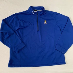Bentley University Under Armour Pullover Jacket Men XXL Blue 1/4 Zip Long Sleeve - Picture 1 of 12