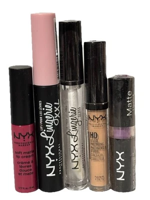 5x NYX Lip - Lingerie Clear/XXL, Lip Cream, Matte Lip Stick, HD concealer, - Image 1 of 4