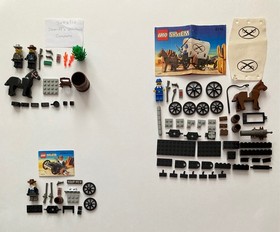 3 Lego Western: 6716 Weapons Wagon, 6712 S. Showdown, 6790 B. Wheelgun- all 100%