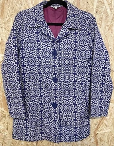 Ladies Tulchan Buttoned Trench Rain Coat. Uk10. Pockets. Floral Print. PRISTINE - Picture 1 of 5