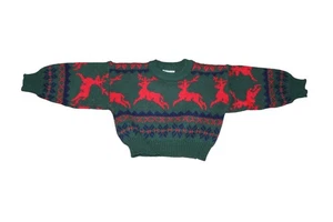 Vintage Nordstrom 12 Month Sweater Baby 12 Month Reindeer Holiday Sweater - Picture 1 of 5
