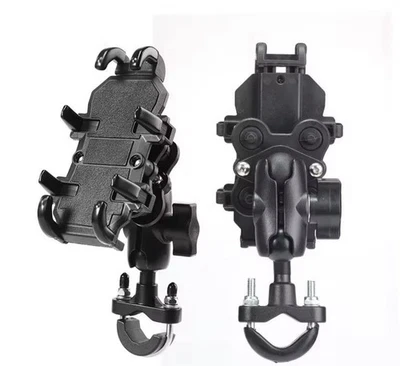 360° Motorcycle Phone Holder Bicycle Anti-Shake Silicone Handlebar Mount Holder - Image 1 of 4