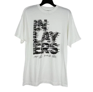 M&O Gold Men’s Large IN LAY ERS Graphic T Shirt Short Sleeve Ivory - Picture 1 of 18