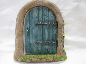 Miniature Garden Teal Colorful Doorway 6" x 5" - Picture 1 of 6