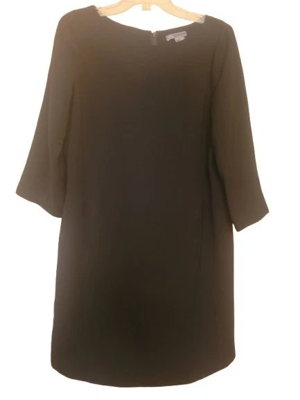 Vince Classic Black 3/4 Sleeve Sheath Knee Length Pencil Dress, Size 10 - Image 1 of 4