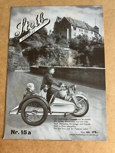 original Vorkrieg Werbung Prospekt Steib Seitenwagen Beiwagen 1936 1937 4097-11 - Picture 1 of 3