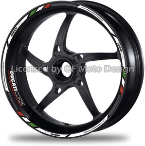 CON Ducati Hypermotorad Decalcomanie Ruote Moto Cerchi Adesivi Strisce /453 - Imagen 1 de 2