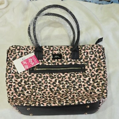 Trina Turk Camo Leaopard 印花手提包单肩包 — 第 1/4 张图片