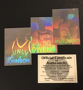 1992 Front Row 3 Card Hologram Set Dikembe Mutombo Larry Johnson Billy Owens