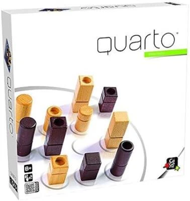 GIGAMIC QUARTO WOODEN SHAPE STACKING CHALLENGE BOARD GAME NEW FACTORY SEALED - Image 1 of 4