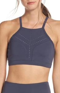 Zella Hydra Perforated sports bra size small Blue racerback removable padded cup - Picture 1 of 9