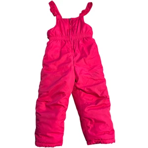 Pink Platinum Snowsuit Bib Snow Overall Sz 4 Kids Girls Winter Hot Pink EUC - Picture 1 of 7