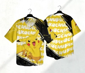 Pikachu Baseball Jersey Shirt Pikachu Jersey Gift - Picture 1 of 4