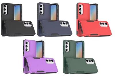 Funda de teléfono híbrida delgada Traveler de doble capa a prueba de golpes para Samsung Galaxy A55 5G Foto 1 de 4