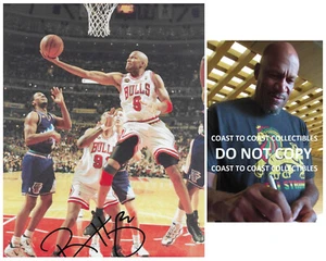 Ron Harper Firmado Chicago Bulls Baloncesto 8x10 Foto Prueba Certificado de Autenticidad Autografiado - Imagen 1 de 2