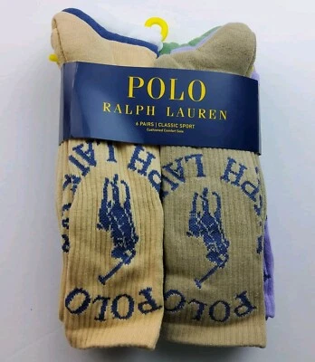 Polo Ralph Lauren X Asos Exclusivo Clásico Deportivo 6 Pares Calcetines Talla Única Foto 1 de 4