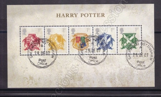 GB SG MS2757 USED STAMP MINIATURE SHEET 2007 Harry Potter - Image 1 of 1