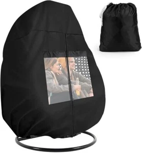 iCOVER Patio Egg Chair Cover with Transparent Window & Zipper,2 size available - Picture 1 of 14