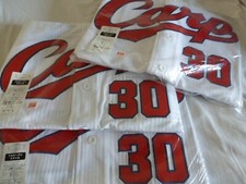 NEW MIZUNO Japan NPB HIROSHIMA TOYO CARP Baseball Jersey WHTE #30 ICHIOKA LARGE