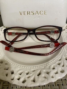 Versace Women’s Eyeglass Frame Mod 3164 989 With Case + Extra Arms Made In Italy - Picture 1 of 10