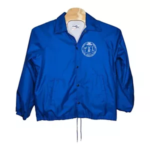 Vintage CSX Zugjacke Herren XL Transport Sicherheit Blau Nylon Windbreaker - Bild 1 von 13