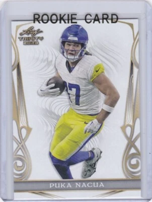 PUKA NACUA ROOKIE CARD 2023 Leaf Trinity Football LOS ANGELES RAMS NFL RC! - Image 1 of 2