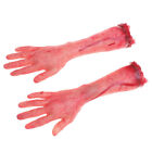 Faux accessoire à main à bras humain effrayant et sanglant pour décoration d'Halloween