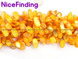 Assorted Colors MOP Shell Freeform Top Drilled Beads For Jewelry Making 15" DIY - Picture 1 of 40