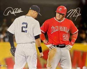 Mike Trout & Derek Jeter Dual Autographed 16x20 - Picture 1 of 1