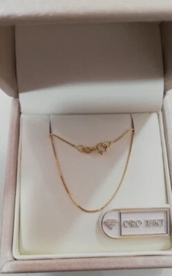 Collana girocollo veneziana cm 40 in oro giallo 750 18 kt GRAMMI 1.2 nuova