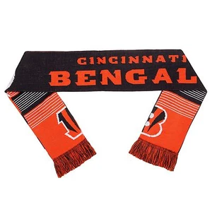 NFL Cincinnati Bengals 2015 Split Logo Reversible Scarf 64" by 7" by FOCO - Picture 1 of 6