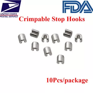 Dental Orthodontic Mini Crimpable Stop Hooks Ortodoncia Brace Archwire Use 10Pcs - Picture 1 of 10