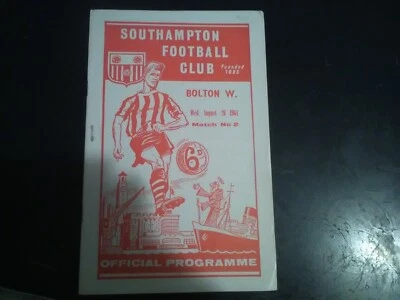 Southampton v Bolton Wanderers, Season 1961/62, Division Two - Image 1 of 2