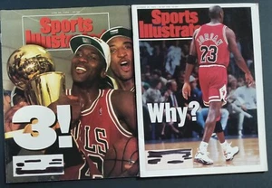 MICHAEL JORDAN (2) Sports Illustrated Magazines 3! 6/28/1993 WHY? 10/18/1993  - Picture 1 of 8