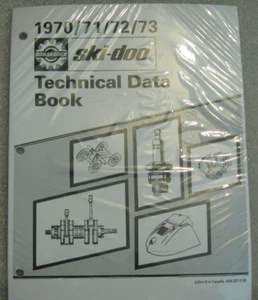 1970, 1971, 1972 & 1973 Ski-Doo Snowmobile Technical Data Book Catalog Manual - Bild 1 von 2