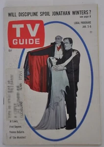 TV Guide Jan 1965 The Munsters Al Lewis Fred Gwynne Yvonne DeCaro #614 [ 1 of 2] - Picture 1 of 18