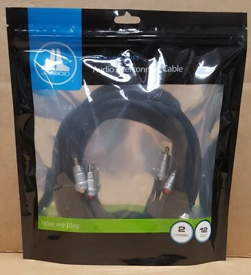 JL Audio XE-BLKAIC2-12 Premium 2-Channel 12 ft Audio Interconnect Cable  * NEW * - Image 1 of 3