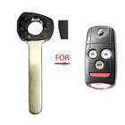 New Keyless Entry Remote Flip Key  Uncut Blade with chip Replacement for Acura