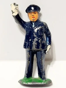 Barclay Polizist Polizist Zug Figur 3,25" 1930-40er Metall Vintage Vorkrieg  - Bild 1 von 10