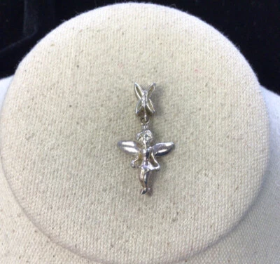 Sterling Silver 925 Signed "Disney" Fairy Bead For Bracelet GG347 - Image 1 of 2