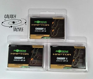 Korda Kaptor Choddy Size 4 Barbless Carp Fishing Hooks x 3 Packs !!! (K51) - Picture 1 of 1
