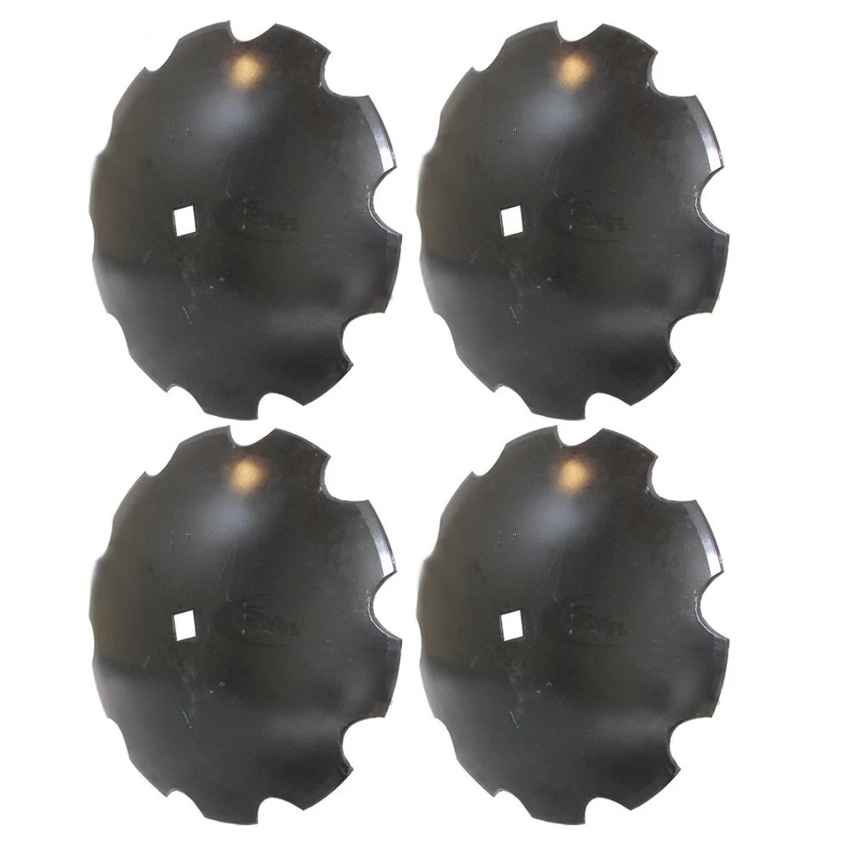 Set of (4) 602-640671 Notched Disc Blades 20" x 9 Gauge w/ 1 Sq x 1-1/8 Sq Axle - Image 1 of 4