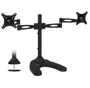 Mount-It! Articulating Dual Monitor Desk Stand #MI-792 Fits Up To 27” Inches - Picture 1 of 8
