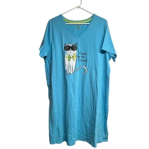 Catherines Ropa de Dormir Para Mujer 1X Listo para la Pasarela Azul Camisón Salón - Imagen 1 de 5