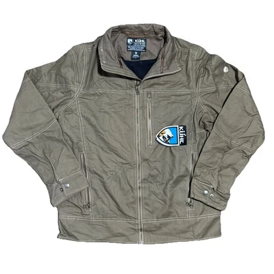 Kuhl Beige Brown Burr Canvas Zip Up Fleece Lined Jacket Size Small Khaki NWT - Image 1 of 4