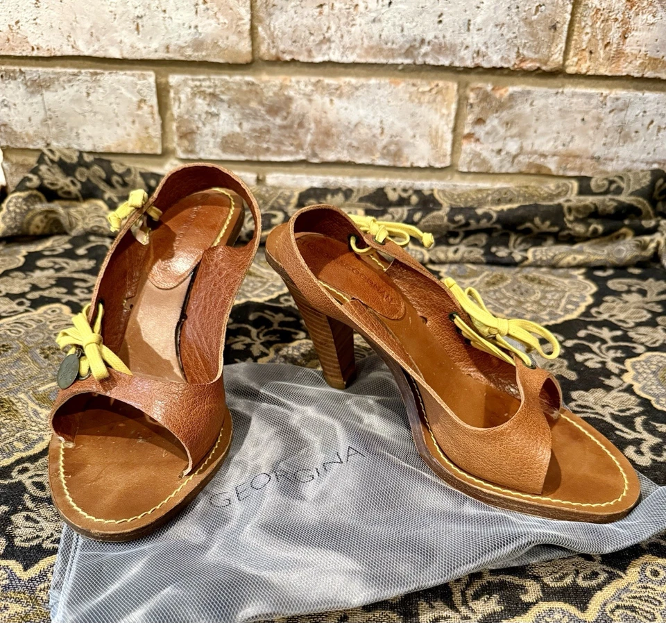 Georgina Goodman Tacones Italianos Cuero Talla 36 EE. UU. 5,5 Foto 1 de 4